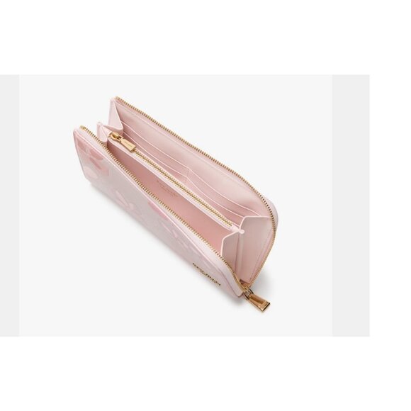 KATE SPADE NY Devin Springs Pansies leather women's zip large wallet - Pink - Picture 5 of 6